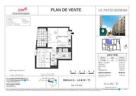 Mieszkanie na sprzedaż - Marseille, Francja, 46 m², 279 503 USD (1 143 167 PLN), NET-102230228