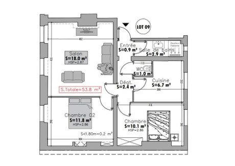 Mieszkanie na sprzedaż - Paris, Francja, 54 m², 471 491 USD (1 857 674 PLN), NET-96039636