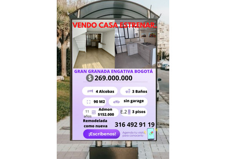 Dom na sprzedaż - Dg. 77b #123a-43, Bogotá, Colombia Bogota, Kolumbia, 95 m², 60 931 USD (249 817 PLN), NET-101984069