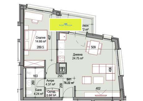 Mieszkanie na sprzedaż - Подуяне/Poduiane София/sofia, Bułgaria, 77 m², 170 145 USD (653 358 PLN), NET-97371944