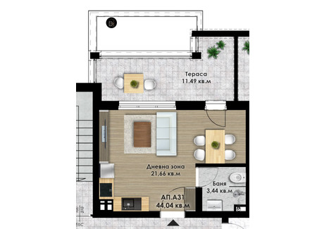 Mieszkanie na sprzedaż - Остромила/Ostromila Пловдив/plovdiv, Bułgaria, 51 m², 40 452 USD (154 931 PLN), NET-100525112