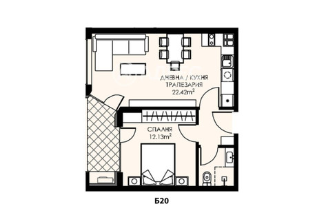 Mieszkanie na sprzedaż - Люлин /Liulin София/sofia, Bułgaria, 62 m², 100 572 USD (420 392 PLN), NET-98082019