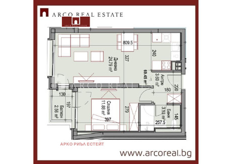 Mieszkanie na sprzedaż - Сухата река/Suhata reka София/sofia, Bułgaria, 69 m², 148 742 USD (621 741 PLN), NET-101911625