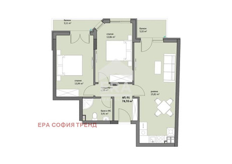 Mieszkanie na sprzedaż - Люлин /Liulin София/sofia, Bułgaria, 92 m², 128 066 USD (491 775 PLN), NET-100989722