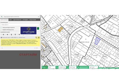 Działka na sprzedaż - с. Войнеговци/s. Voynegovci София/sofia, Bułgaria, 5283 m², 249 374 USD (1 042 385 PLN), NET-92776673