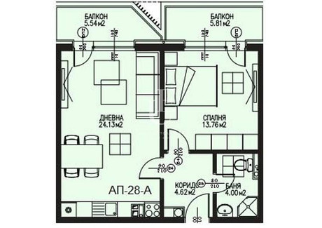 Mieszkanie na sprzedaż - Драгалевци/Dragalevci София/sofia, Bułgaria, 78 m², 203 044 USD (779 689 PLN), NET-96471112