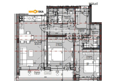 Mieszkanie na sprzedaż - Младост /Mladost София/sofia, Bułgaria, 99 m², 213 563 USD (886 288 PLN), NET-97723350