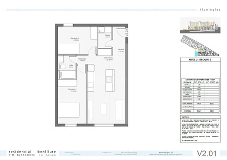 Mieszkanie na sprzedaż - Tazacorte, Hiszpania, 54 m², 181 860 USD (698 341 PLN), NET-97726350